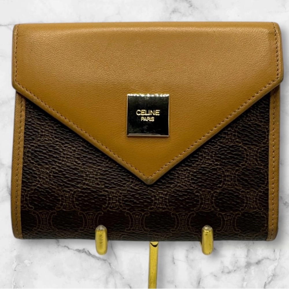 Vintage Celine Macadam compact wallet